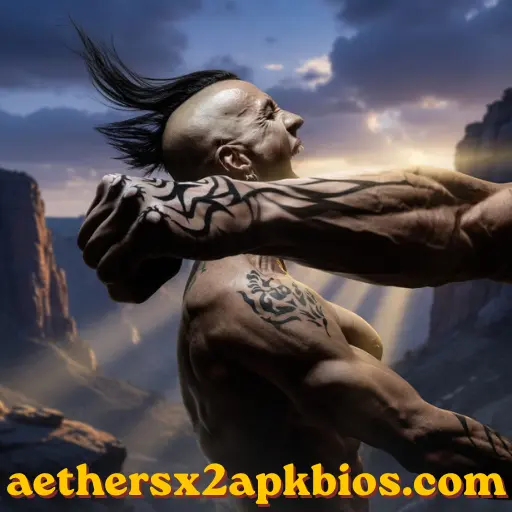 Gene unleashing a powerful glowing punch in a desert town setting from God Hand.