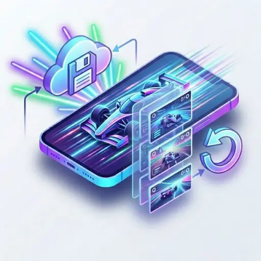The quick save and load state menu in AetherSX2 allowing users to freeze game progress on iPhone.