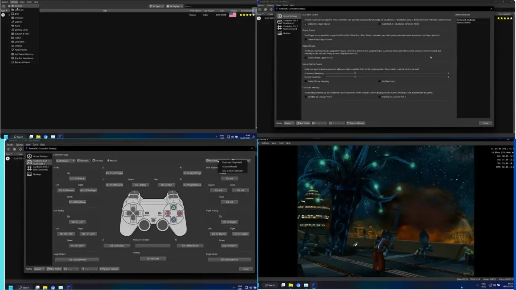 aethersx2 pc controller mapping and settings