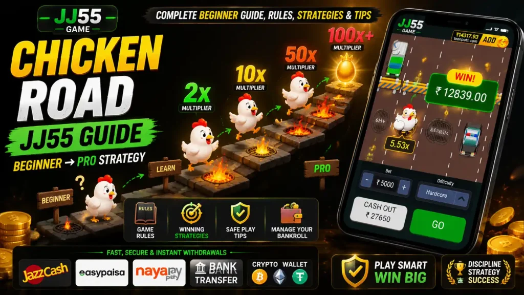 play chicken road on jj55 game guide