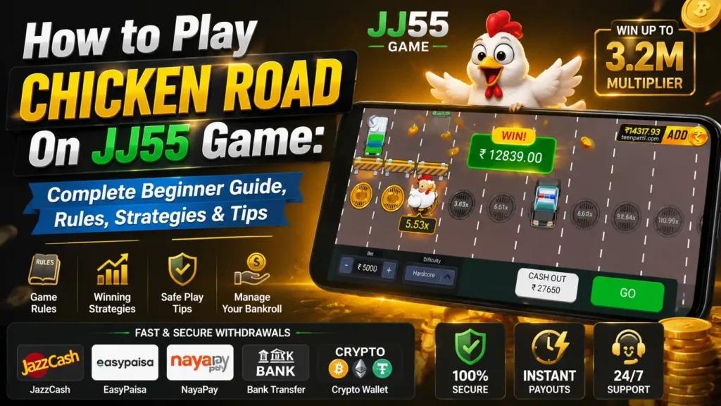 how to play chicken road on jj55 game