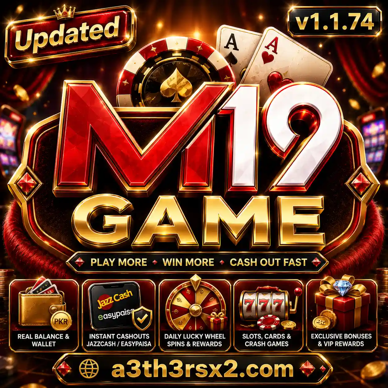 m19 game official logo