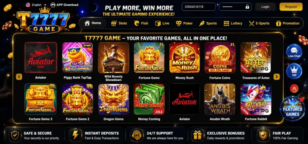 t777 game official homepage