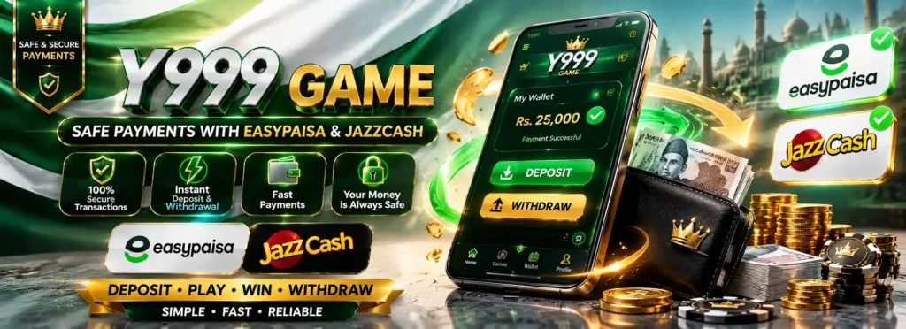 y999 game payments jazzcash & easypaisa